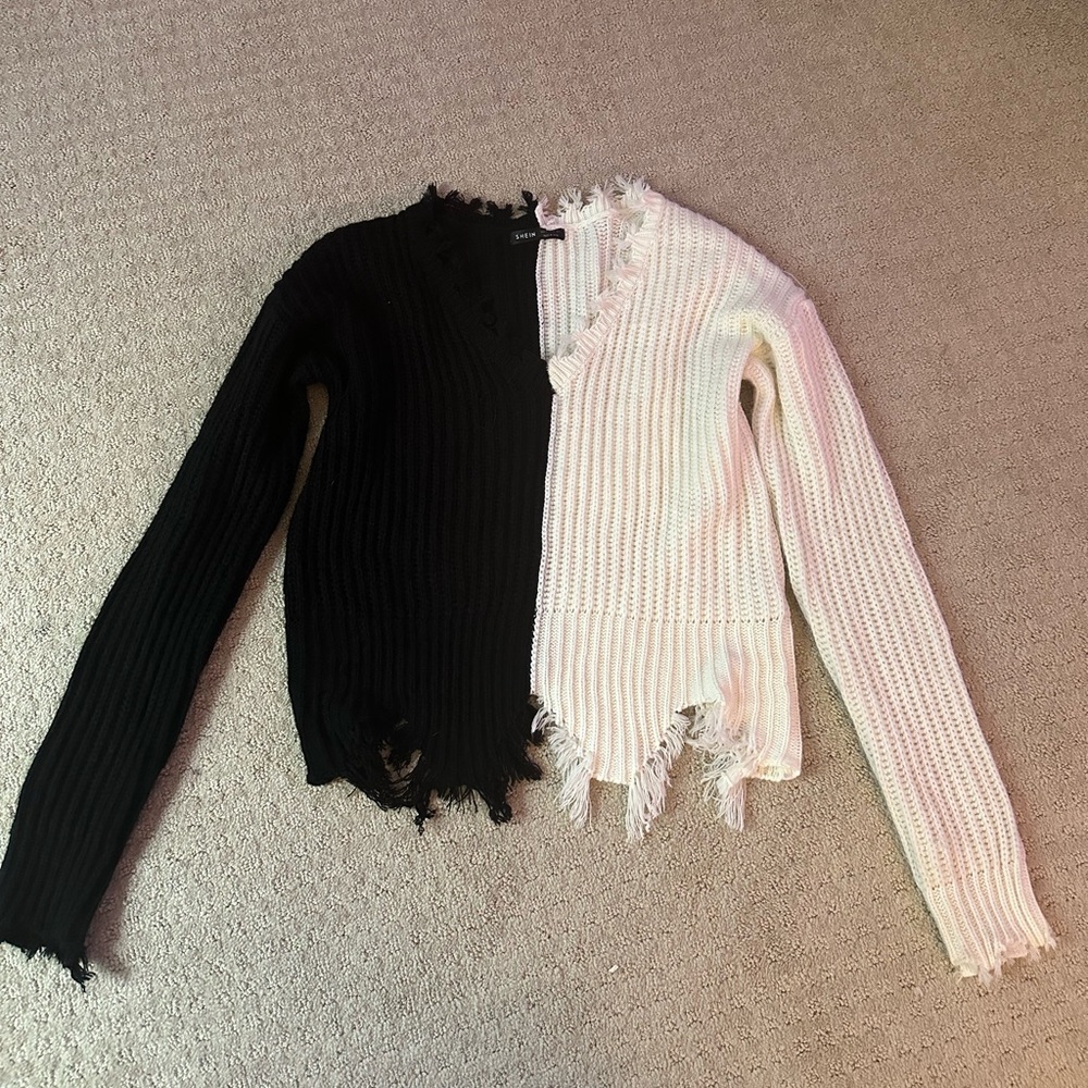 SHEIN Black and White Sweater